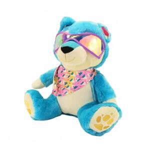 12" Blue Vintage Fiesta Plush Bear Vernon CA9005b Rad 90's